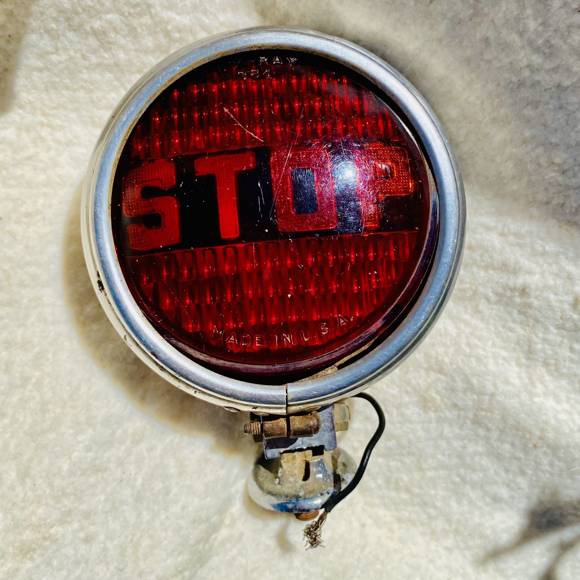 Vintage DO-RAY Stop Light Brake Light Glass Lens Model 280