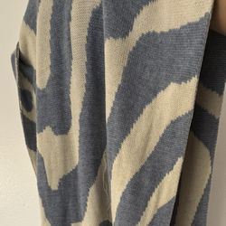 Long beautiful hand painted scarf natural wool 