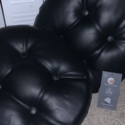 2- faux leather bar stool cushions color black new $17 each