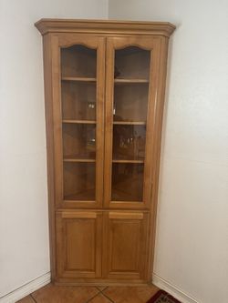 Multi Use Corner Pantry / Display Cabinet