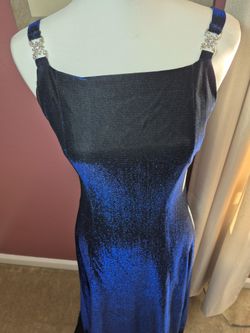 Vintage Betsy & Adam Blue Shimmer Evening Gown