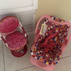 toy car seat and doll chair