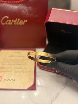 Carter gold love bracelets with diamonds