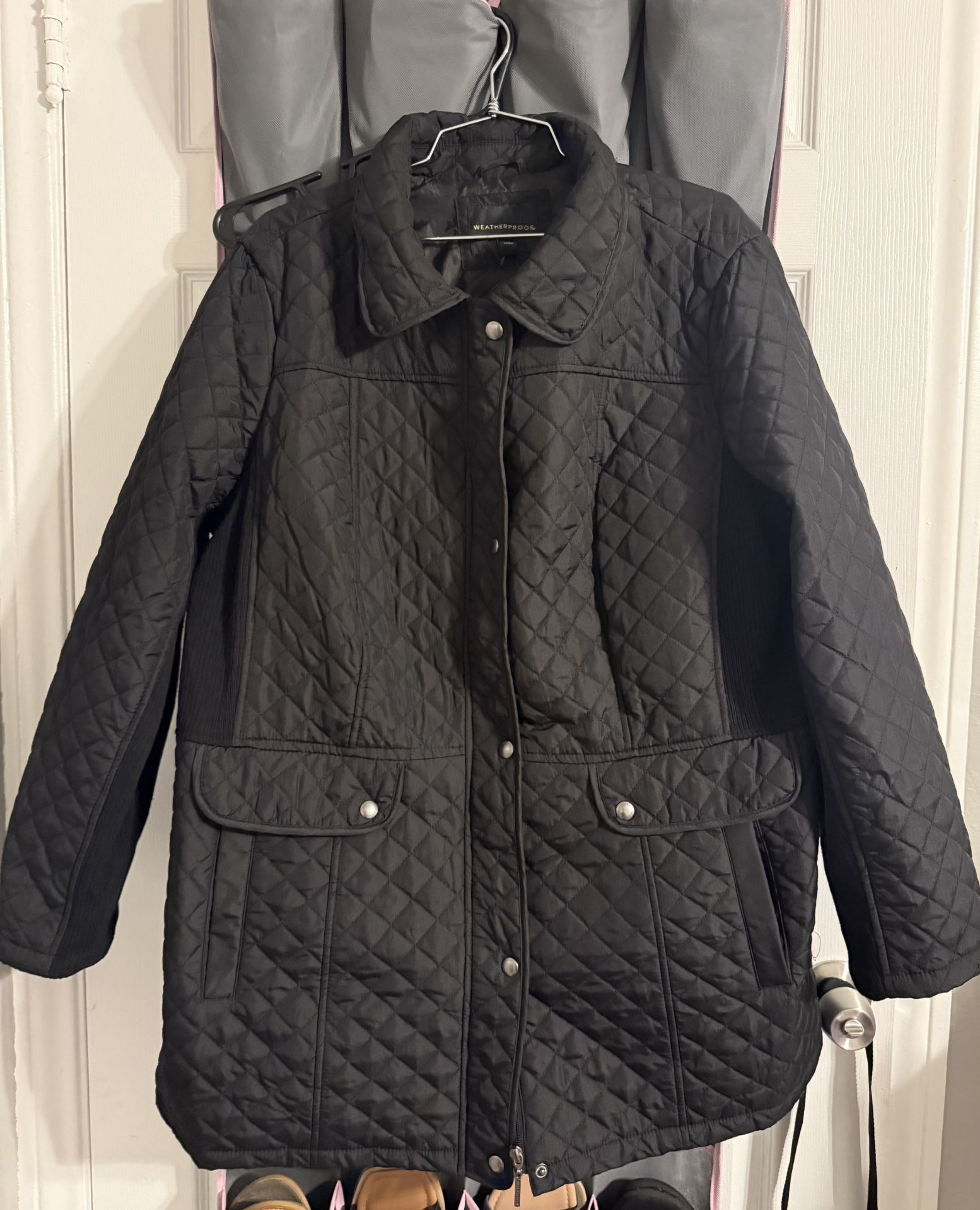 Black Long Women Coat Size 2X