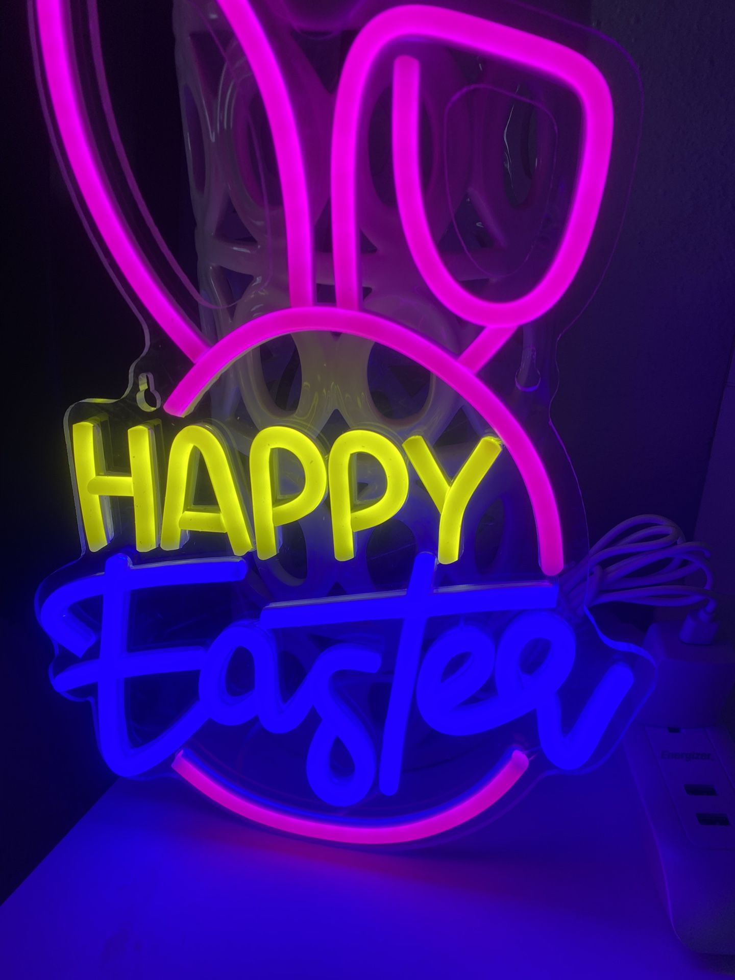 Neon Led Light Happy Easter Sign