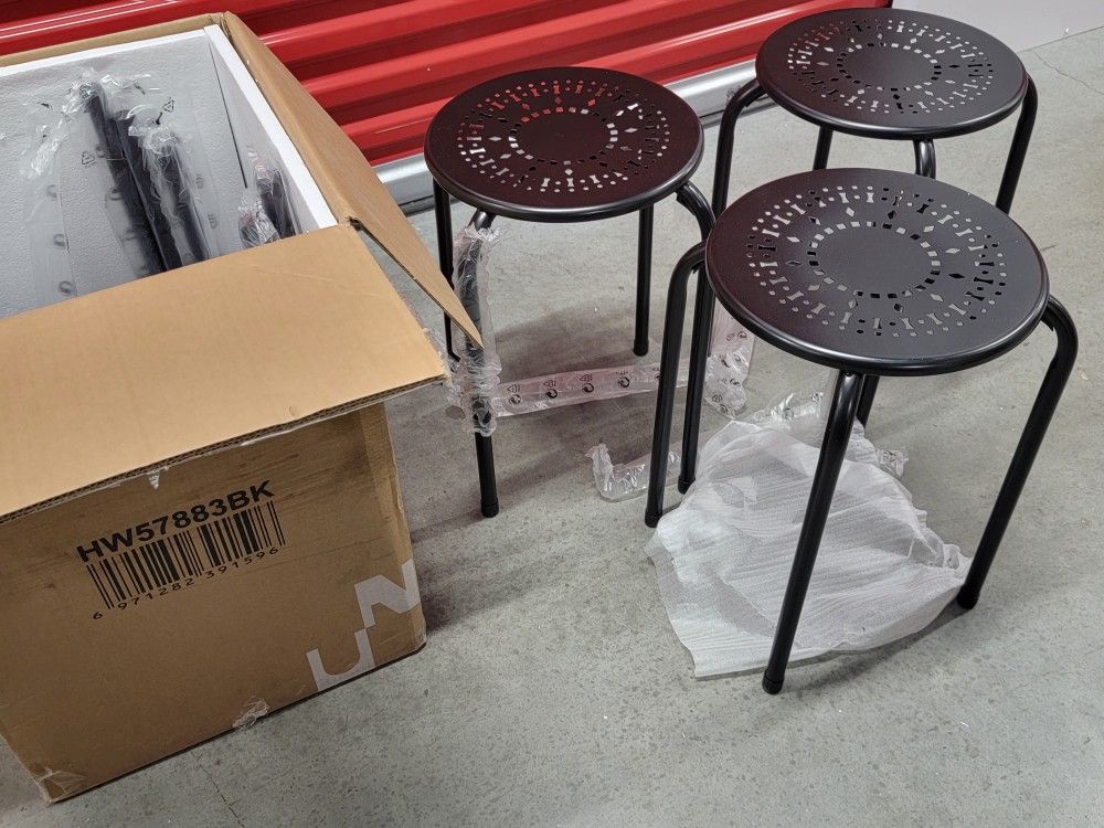 Lot of (6) Low Stool, Seat, Side Table, Stand. NEW
