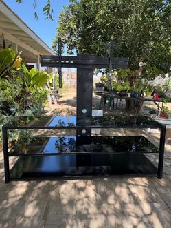 61" Matt Black TV Stand w/ Integrated Mount (Fits all the way up to 75") open to negotiate
