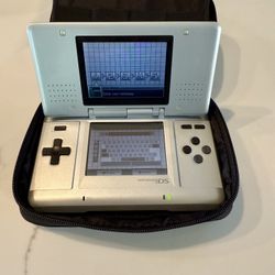 Nintendo DS Original Silver (NTR-001) – Tested & Working –Includes Case
