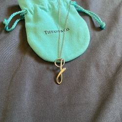 Tiffany & Co Elsa Peretti Alphabet Letter G Pendant Necklace