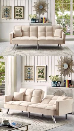 Syliva 80" Square Arm Sleeper Sofa - EXCELLENT CONDITION