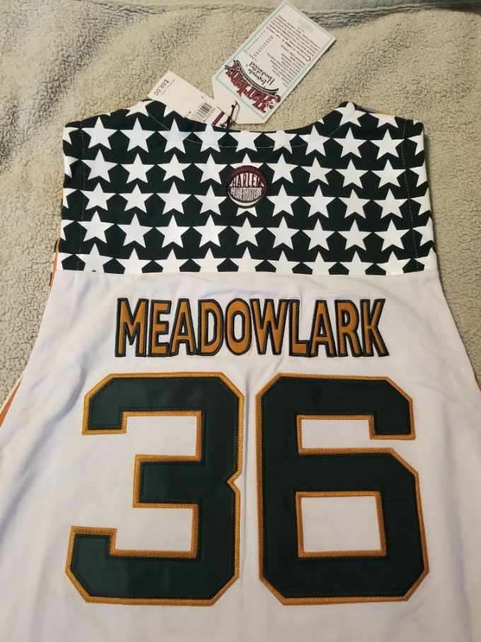 MEADOWLARK LEMON Harlem Globetrotters #36 stiched White Platinum