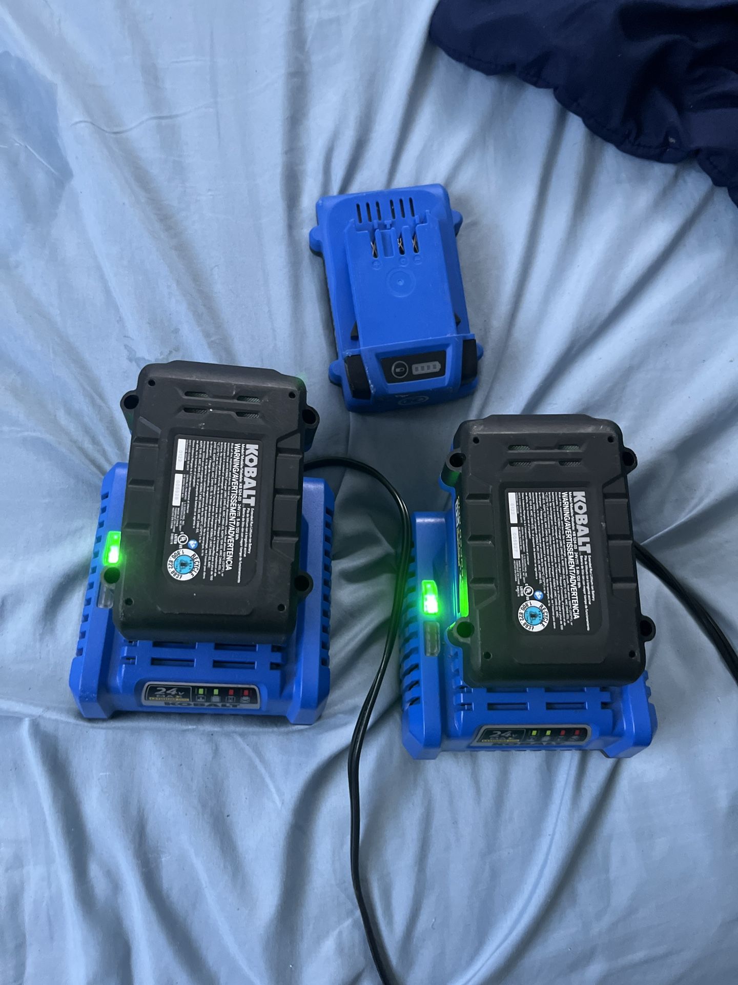 2 Kobalt 24v Max Lithium Ion 5.0 Ah Extended Run Batteries 1 24v Max Lithium Ion 2.0 Ah And 2 Chargers
