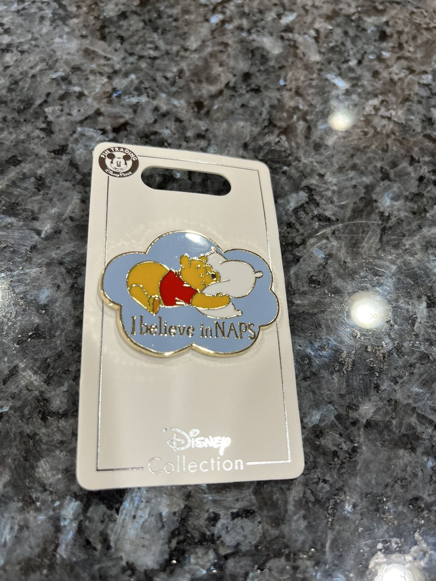 Disney Winnie The Pooh I Believe In Naps Pin.  Brand New On Original Card 