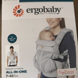 Ergobaby Omni Classic (formerly OMNI 360) All-Position Baby Carrier for Newborn to Toddler with Lumbar Support and Cool Air Mesh, 7-45 Pounds, Pearl G