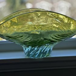Mid Century Modern Large Heavy Artisan Display Bowl