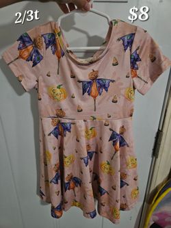 Girls Halloween Print Dress Size 2/3T