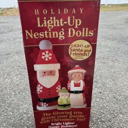 3 NEW NESTING SANTA DOLLS NEW IN BOX 