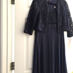 Large royal blue dress size large perfect condition never wear it