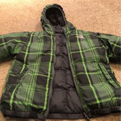 Black/Green & Black Plaid NORTHFACE JACKET