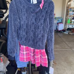 Girls Sweater, Skirt And Headband.