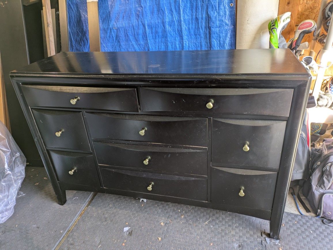 Solid Wood Dresser + Nightstand – Matching Set