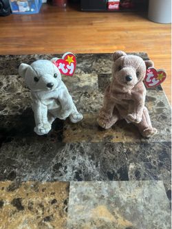 Vintage Beanie Baby Bears Pecan & Almond