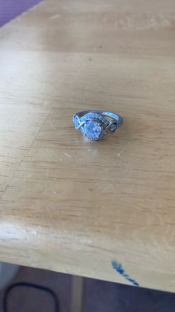 Diamonique Ring With Gold Accents