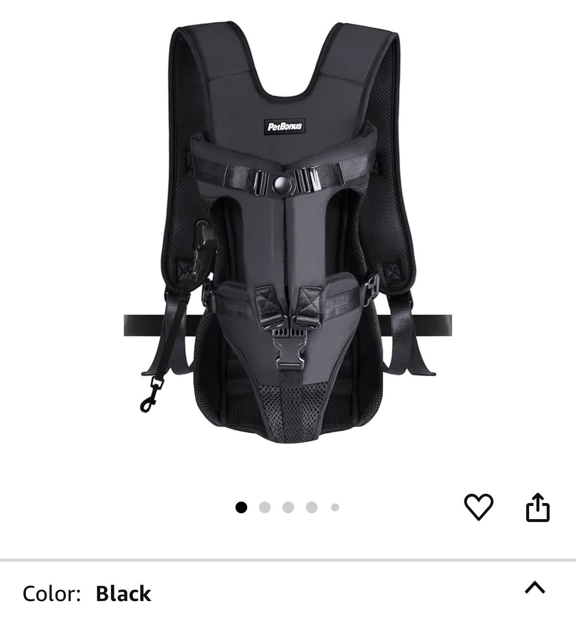 PetBonus Pet Front Dog Carrier Backpacks, Adjustable Dog Backpack Carrier, Legs Out Easy-fit Dog Chest Carrier for Medium Small Dogs, Hands Free Dog F