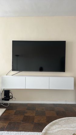 White Floating TV Stand | $100