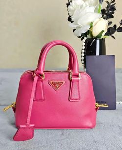 PRADA leather Crossbody Bags Saffiano Mini Promenade Handbag A533