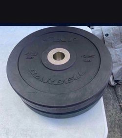 CAP 45 Ib Olympic Bumper Plate, Black