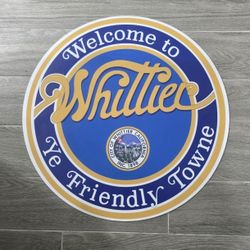 24"   Welcome To Whittier Aluminum Reflective Street Sign 