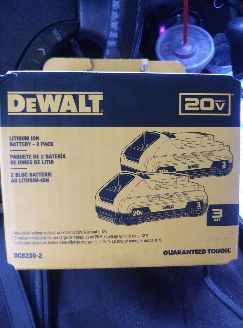 DeWalt 3AH 20V Batteries 2 Pack