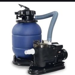 12" Sand System Filter Tank 10,000 Gal Above Ground Pressure Gauge with 0.75 HP Pool Pump Kit