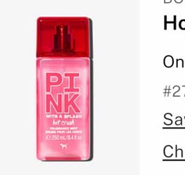 NEW Victoria's Secret PINK With a Splash Hot Crush Fragrance Mist