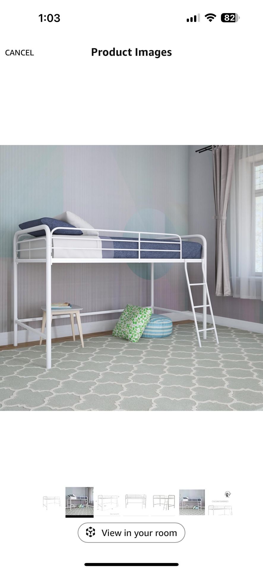 White loft Twin bed