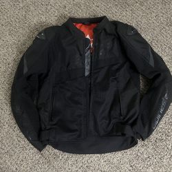 Alpinestars Black Summer Mesh Racing Jacket With Back Protection For SALE  