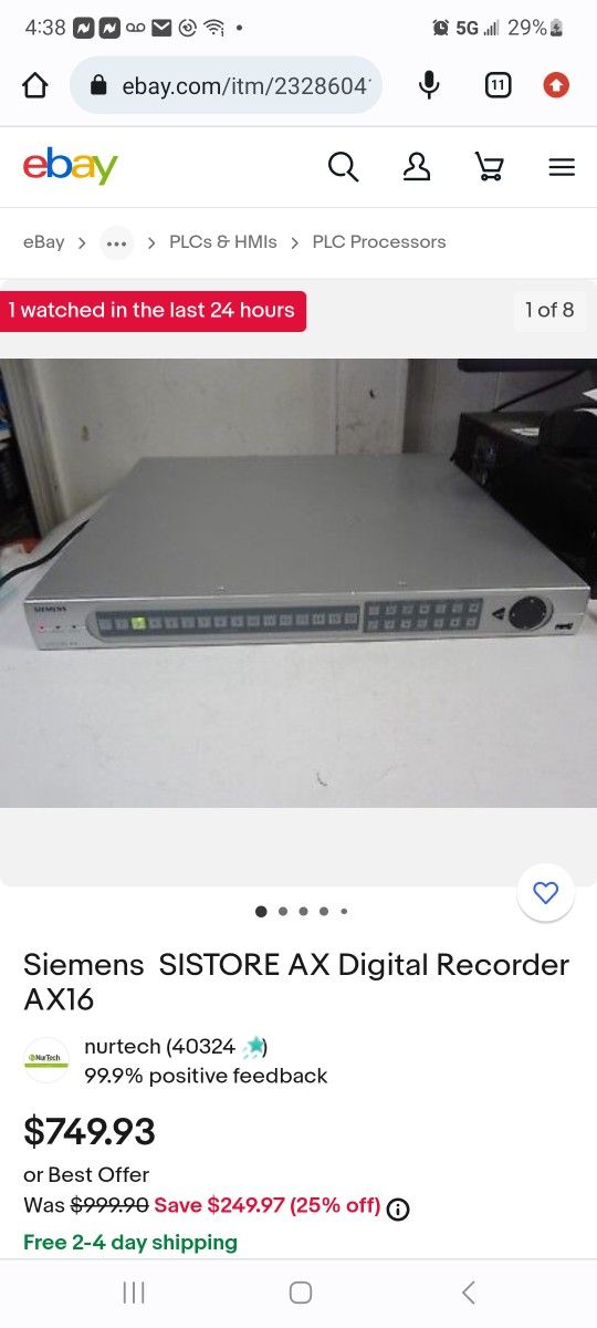 Siemens SISTORE AX Digital Recorder AX16 *NEW*