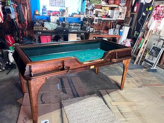 Vintage Walnut Wood English Tahoe Style Craps Table