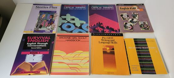 Reading Matters 2, Pre-Ged Writing, Brownie Girl, Survival, ASAP, Thinking-Violet, Thinking-Blue & Stories Plus