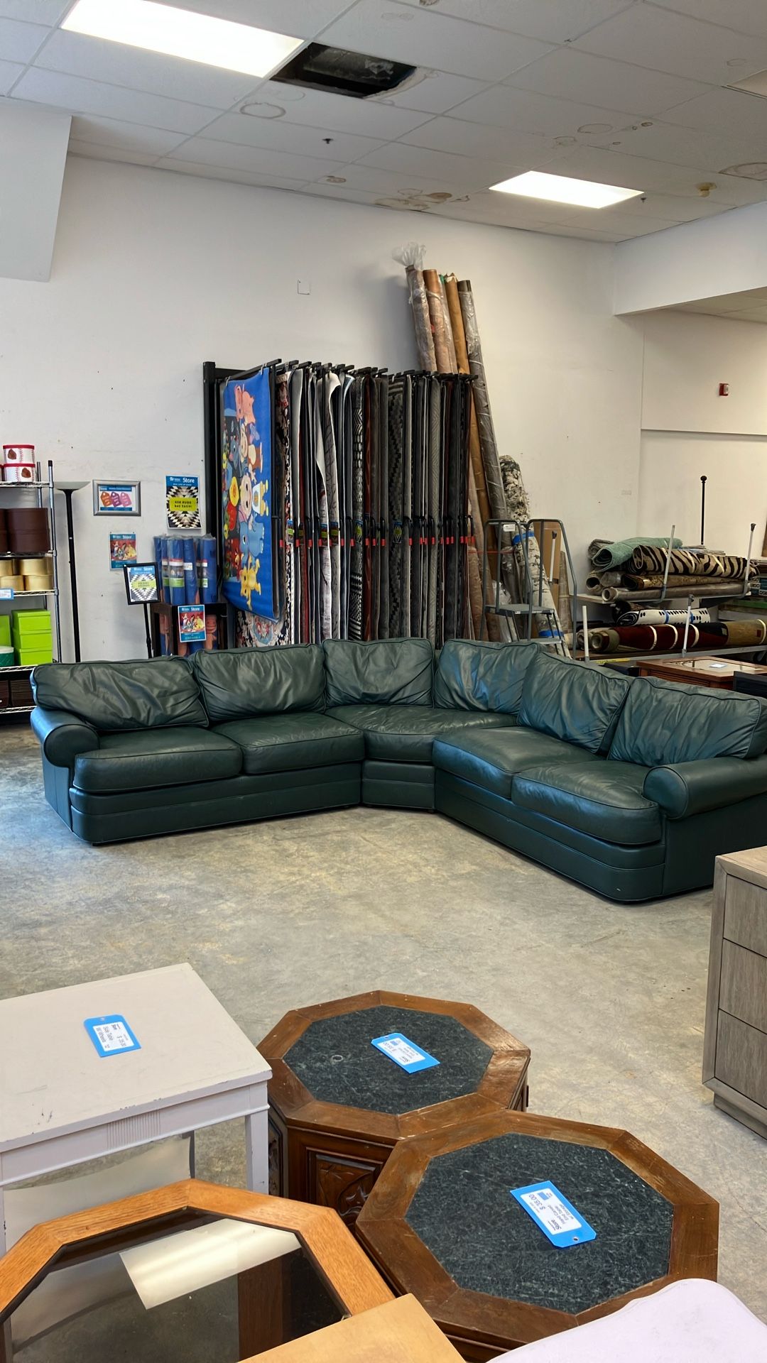 Ethan Allen Sectional Leather Couch