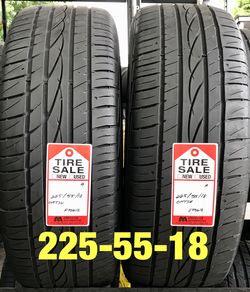 2 used tires 225/55/18 Ohtsu