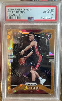 2019 Panini Orange Ice Prizm #259 Tyler Herro Heat RC Rookie PSA 10 GEM MINT