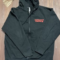 torchy taco hooded jacket size large 