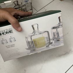 Set Of 2x Butter Dishes 