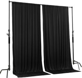 AK TRADING CO. 10 feet x 10 feet IFR Polyester Backdrop Drapes Curtains Panels