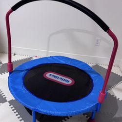 Little Tikes Kids Mini Trampoline with Handle Bar Indoor