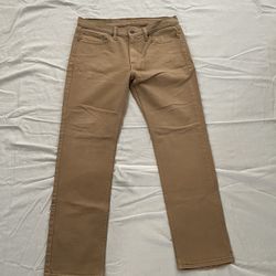 Lightly Distressed Tan Levis, Size 33