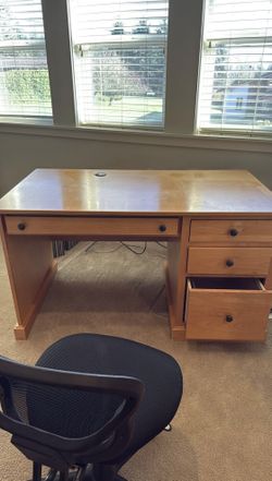 Matched Desk And Shelf
