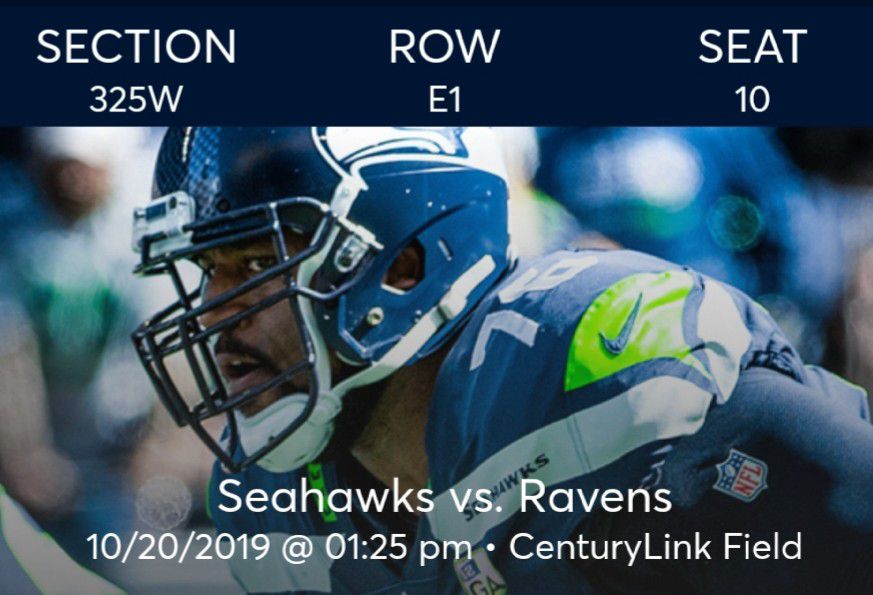 3 Seahawks, Ravens tickets